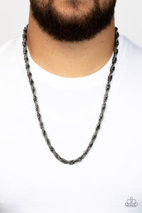 Paparazzi ~ Pit Stop ~ Men's Black Urban Necklace