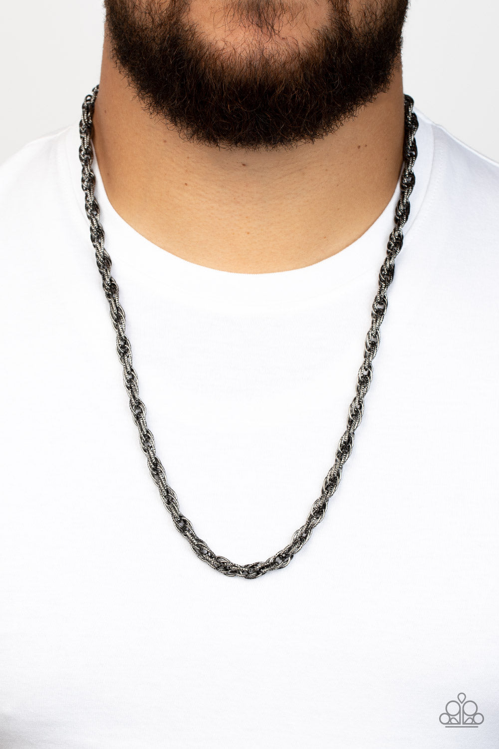 Paparazzi ~ Pit Stop ~ Men's Black Urban Necklace