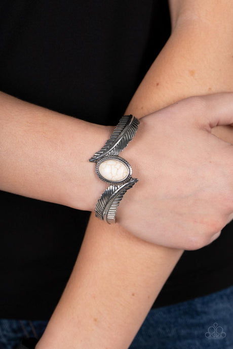 Paparazzi ~ Wild Wild NEST ~ White Cuff Bracelet