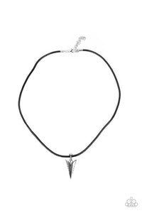 Paparazzi ~ Pharaohs Arrow ~ Men's Black Urban Necklace