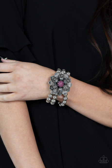 Paparazzi ~ Botanical Bravado ~ Pink Bracelet