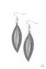 Load image into Gallery viewer, Paparazzi ~ Leather Lagoon ~ Silver Earrings
