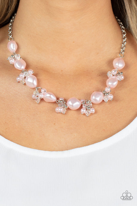 Paparazzi ~ Rolling with the BRUNCHES ~ Pink Pearl Necklace Set