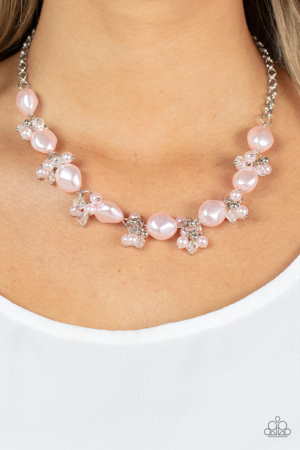 Paparazzi ~ Rolling with the BRUNCHES ~ Pink Pearl Necklace Set