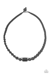 Paparazzi ~ It's A THAI ~ Men's Black Urban Necklace