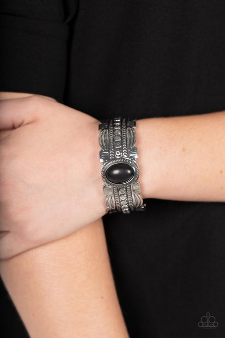 Paparazzi ~ Desert Stroll ~ Black Cuff Bracelet