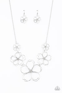 Paparazzi - The Show Must GROW On - Silver Necklace Set