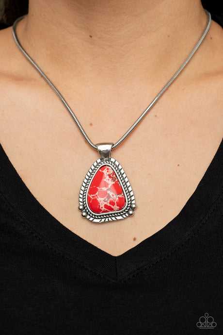 Paparazzi ~ Artisan Adventure ~ Red Necklace Set