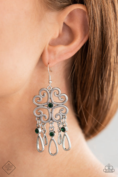Paparazzi ~ Majestic Makeover ~ Green Earrings (Fashion Fix Exclusive)