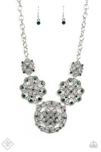 Paparazzi ~ Royally Romantic ~ Green Necklace and Bracelet Set (Fashion Fix Exclusive)