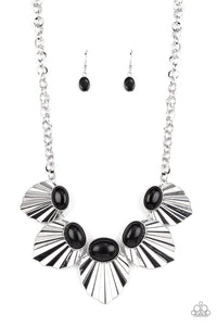 Paparazzi ~ Fearlessly Ferocious ~ Black Necklace Set