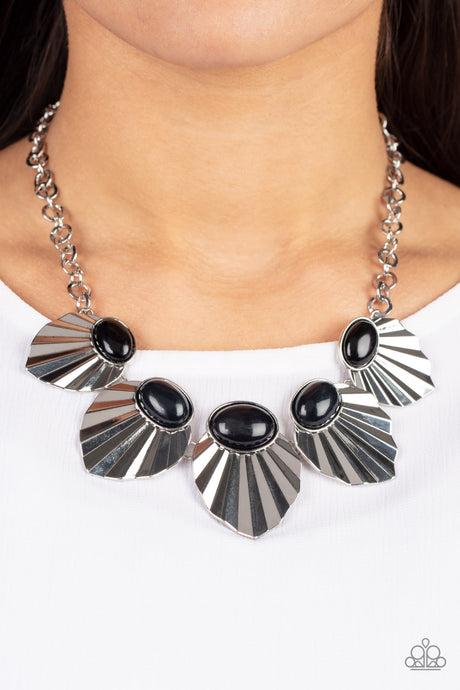 Paparazzi ~ Fearlessly Ferocious ~ Black Necklace Set