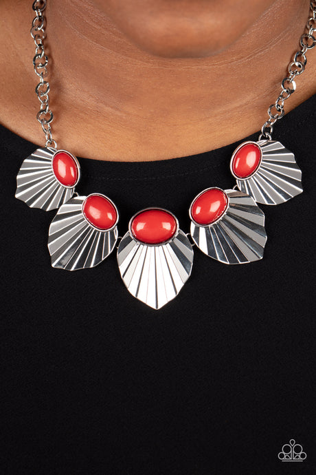 Paparazzi ~ Fearlessly Ferocious ~ Red Necklace Set