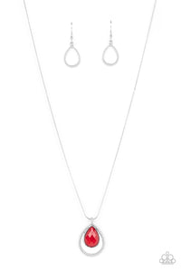 Paparazzi ~ Gorgeously Glimmering ~ Red Necklace Set