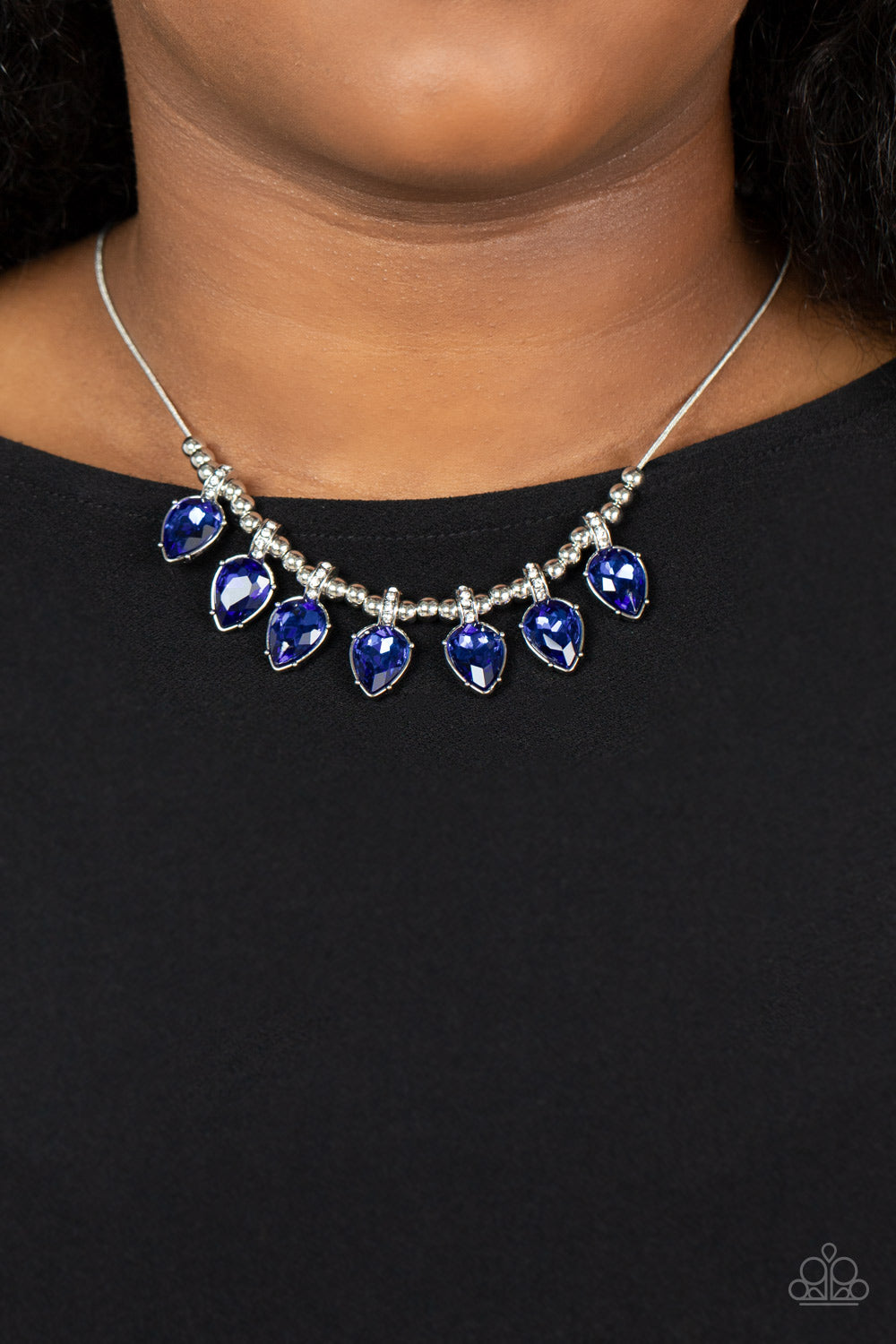 Paparazzi ~ Crown Jewel Couture ~ Blue Necklace Set