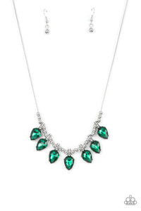 Paparazzi ~ Crown Jewel Couture ~ Green Necklace Set