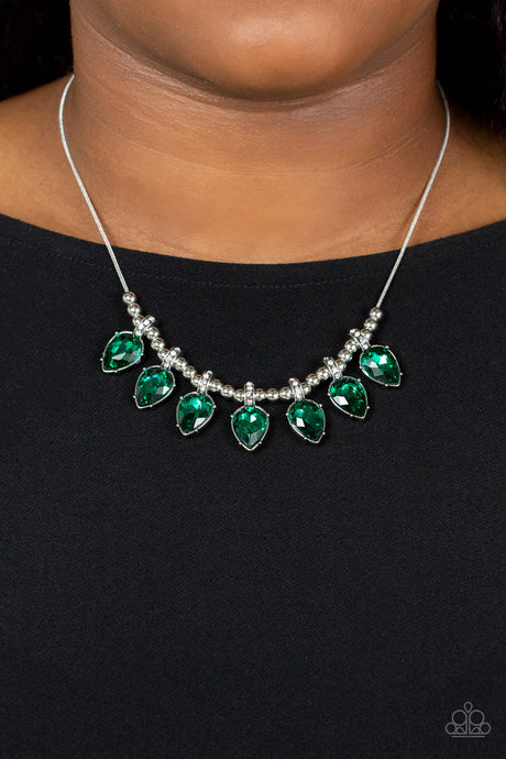 Paparazzi ~ Crown Jewel Couture ~ Green Necklace Set
