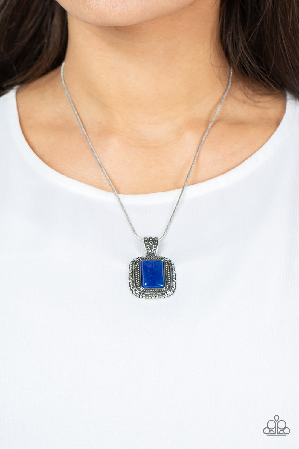 Paparazzi ~ Right Hand TALISMAN ~ Blue Necklace Set