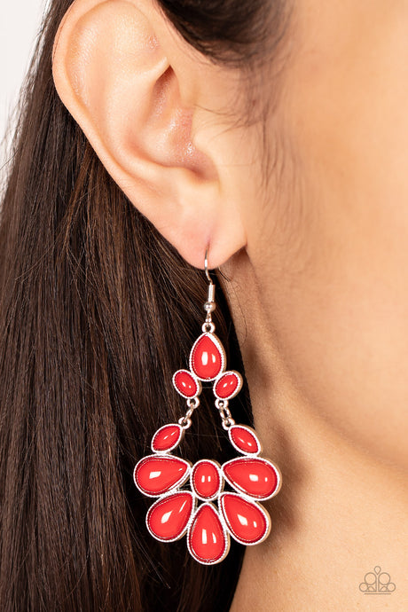 Paparazzi ~ Colorfully Canopy ~ Red Earrings