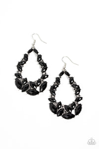 Paparazzi ~ Tenacious Treasure ~ Black Earrings