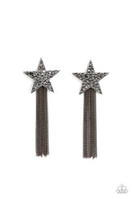 Load image into Gallery viewer, Paparazzi ~ Superstar Solo ~ Black/Gunmetal Post Earrings