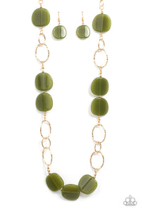 Paparazzi ~ Posh Promenade ~ Green Necklace Set