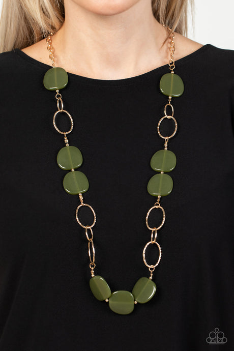 Paparazzi ~ Posh Promenade ~ Green Necklace Set