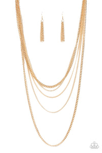 Paparazzi ~ Top of the Food Chain ~ Gold Necklace Set