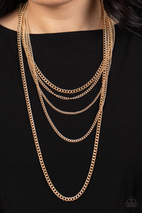 Paparazzi ~ Top of the Food Chain ~ Gold Necklace Set