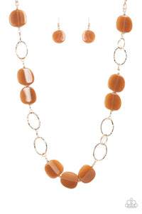 Paparazzi ~ Posh Promenade ~ Brown Necklace Set