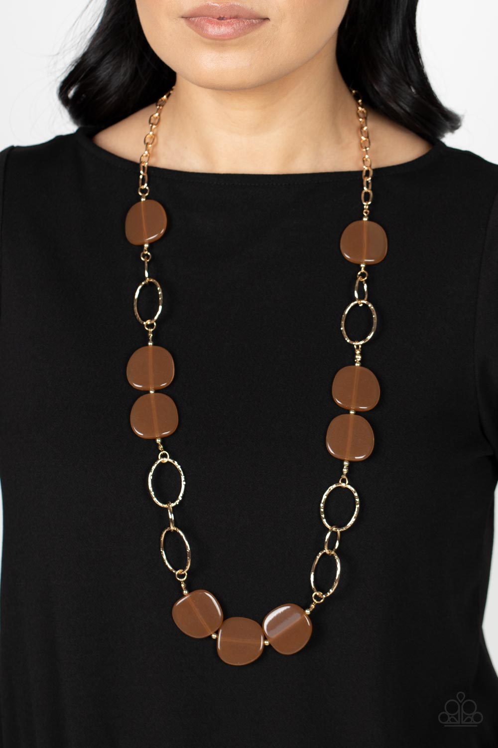 Paparazzi ~ Posh Promenade ~ Brown Necklace Set