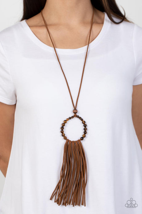 Paparazzi ~ Namaste Mama ~ Brown Necklace Set