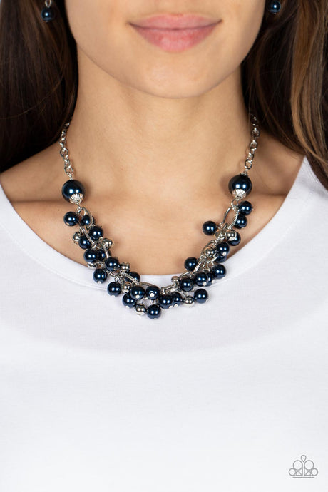 Paparazzi ~ Party Crasher ~ Blue Pearl Necklace Set