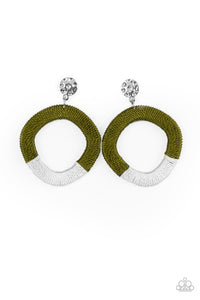 Paparazzi ~ Thats a WRAPAROUND ~ Green Post Earrings