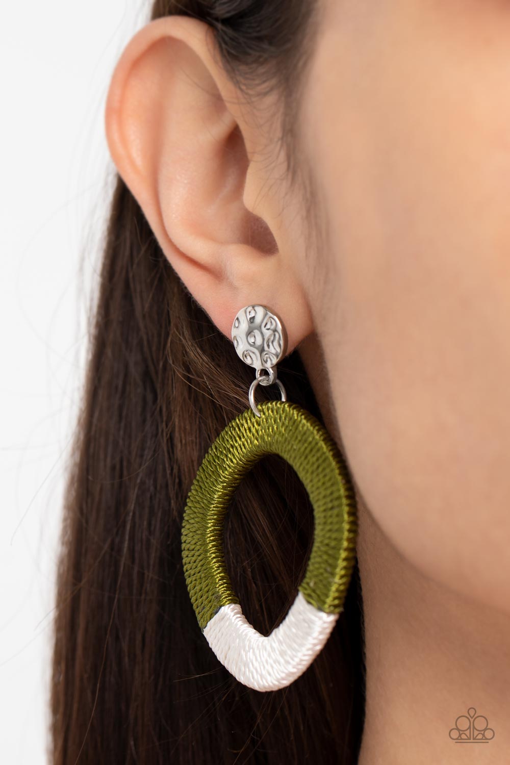 Paparazzi ~ Thats a WRAPAROUND ~ Green Post Earrings