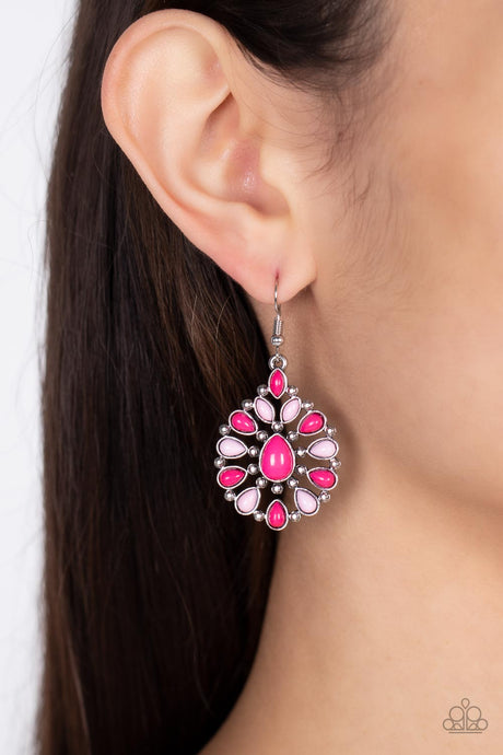 Paparazzi - Lively Luncheon - Pink Earrings