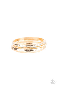 Paparazzi ~ Confidently Curvaceous ~ Gold Bangle Bracelets