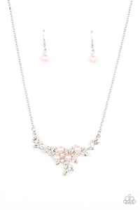 Paparazzi ~ Because I'm The Bride ~ Pink Pearl Necklace Set
