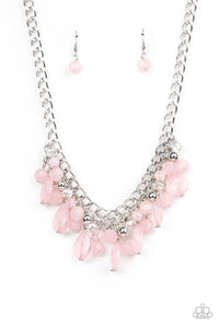 Paparazzi ~ Beachside Dance ~ Pink Necklace Set