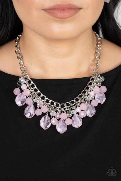 Paparazzi ~ Beachside Dance ~ Pink Necklace Set