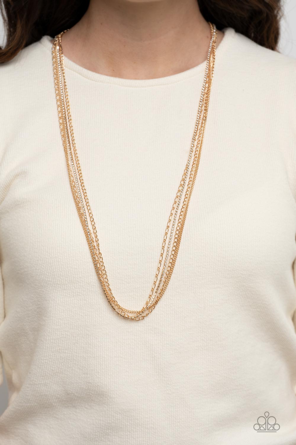 Paparazzi ~ Undauntingly Urban ~ Gold Necklace Set