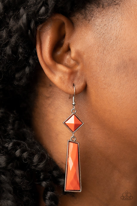 Paparazzi ~ Hollywood Harmony ~ Orange Earrings