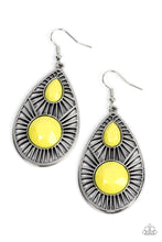 Load image into Gallery viewer, Paparazzi ~ Prima Donna Diva ~ Yellow Earrings