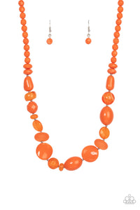 Paparazzi ~ Tropical Tsunami ~ Orange Necklace Set