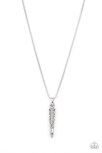 Paparazzi ~ Mysterious Marksman ~ Men's Silver Urban Necklace