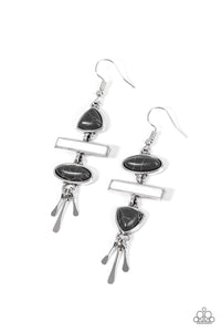 Paparazzi ~ Adventurously Artisan ~ Black Earrings