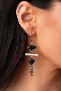Paparazzi ~ Adventurously Artisan ~ Black Earrings