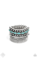 Load image into Gallery viewer, Paparazzi ~ Local Flavor ~ Blue Ring with Stretchy Band (Fashion Fix Exclusive)