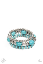 Load image into Gallery viewer, Paparazzi ~ Take By SANDSTORM ~ Blue Turquiose Bracelet (Fashion Fix Exclusive)