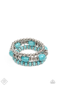 Paparazzi ~ Take By SANDSTORM ~ Blue Turquiose Bracelet (Fashion Fix Exclusive)
